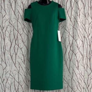 ✨NWT✨: Calvin Klein Green Midi Dress - Size 4